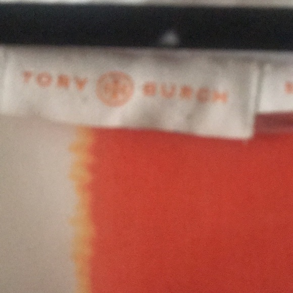 NWOT Tory Burch silk stripe sailor top with leather trim sz 6 - Picture 3 of 4